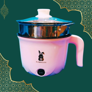 Runbaisen পিংক কালার মার্বেল কোটিন মিনি কুকার (১ টি মাজুনি + ১ টি কাঠের চামচ ফ্রি)