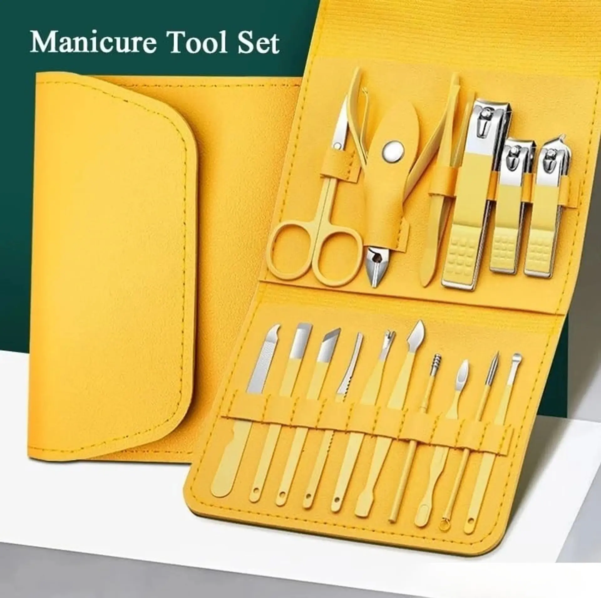 yellow color 16 pcs nail cutter set-Priyojinis.com